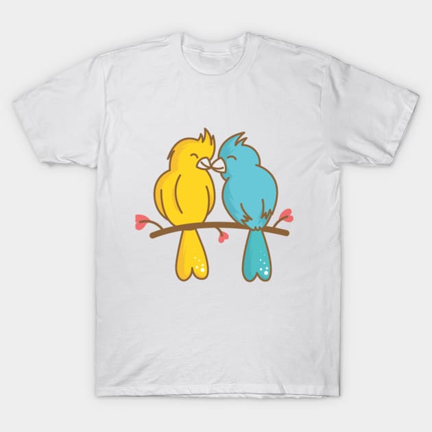 Love Birds T-Shirt by TinPis